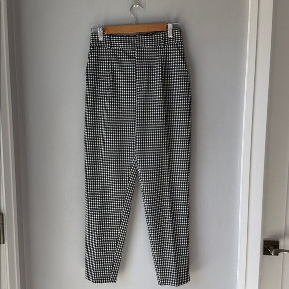 Zara Gingham Ankle Workwear Pant - Picture 2 of 8
